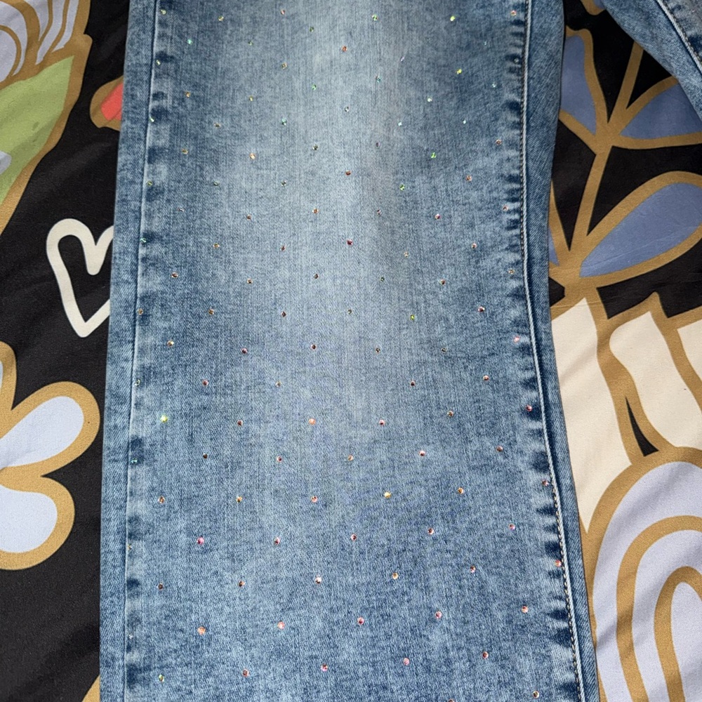 Rhinestone Straight leg torrid bombshell jeans - Picture 2 of 4